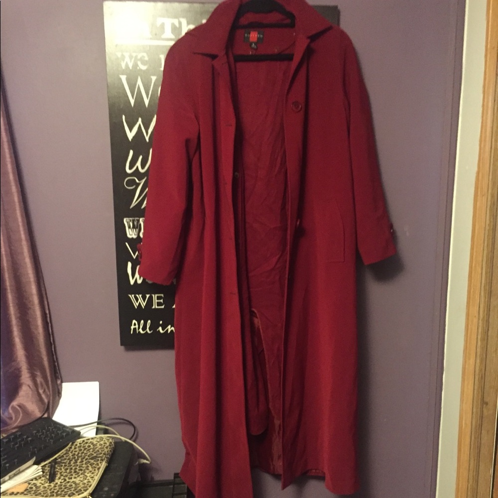 Last chance Burgundy trench coat gallery brand